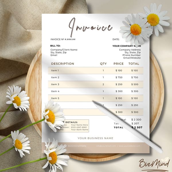 business invoice template bundle, small business invoice