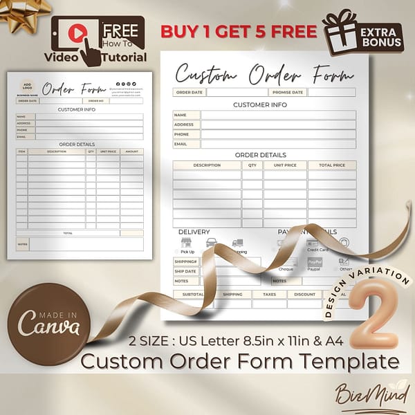 custom order form template, order form bundle