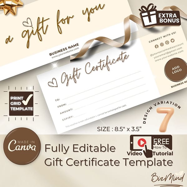 gift certificate template, voucher template